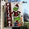 NCAA Tennessee Volunteers Football Grinch Welcome Christmas Garden Flag – Custom Name