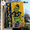 NCAA Wisconsin Badgers Football Grinch Welcome Christmas Garden Flag – Custom Name