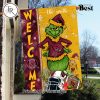 NFL Atlanta Falcons Football Grinch Welcome Christmas Garden Flag – Custom Name