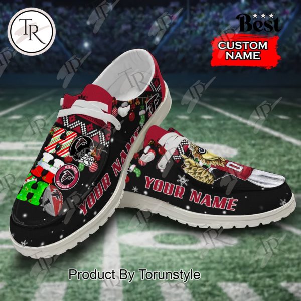 NFL Atlanta Falcons Ho Ho Ho Christmas Custom Name Hey Dude Shoes