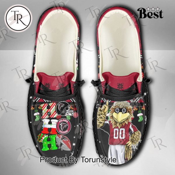 NFL Atlanta Falcons Ho Ho Ho Christmas Custom Name Hey Dude Shoes