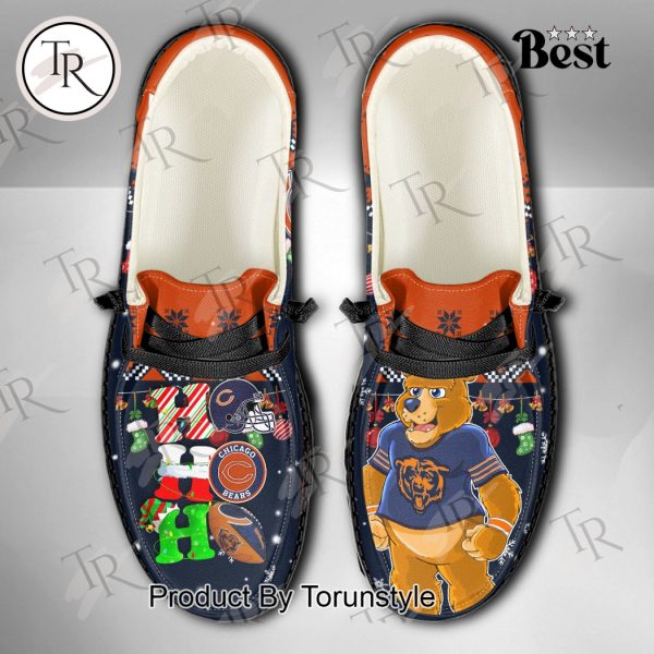 NFL Chicago Bears Ho Ho Ho Christmas Custom Name Hey Dude Shoes