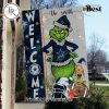 NFL Denver Broncos Football Grinch Welcome Christmas Garden Flag – Custom Name