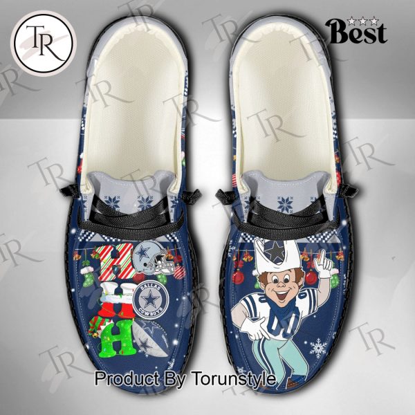 NFL Dallas Cowboys Ho Ho Ho Christmas Custom Name Hey Dude Shoes