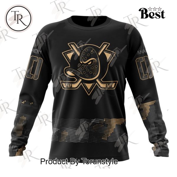 NHL Anaheim Ducks Personalized Military Appreciation Design Hoodie