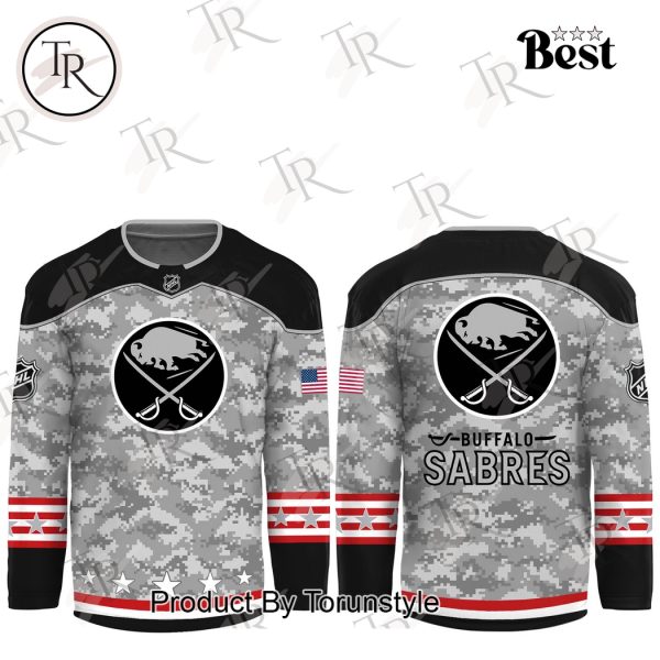 NHL Buffalo Sabres Arctic Camo 2024 Salute to Service Club Hockey Jersey