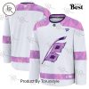 NHL Calgary Flames 2024 Hockey Fights Cancer Practice Jersey – White