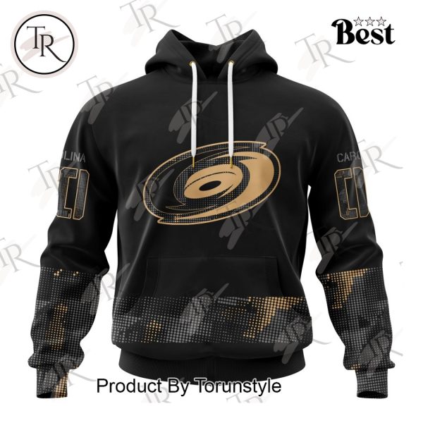 NHL Carolina Hurricanes Personalized Military Appreciation Design Hoodie