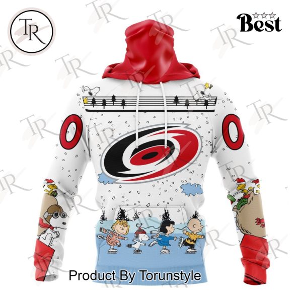 NHL Carolina Hurricanes Special Peanuts Ice Skating Design Hoodie