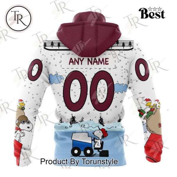 NHL Colorado Avalanche Special Peanuts Ice Skating Design Hoodie