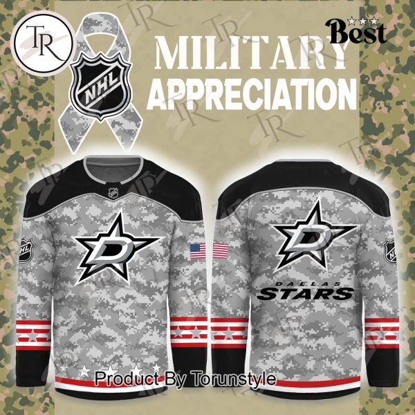 NHL Dallas Stars Arctic Camo 2024 Salute to Service Club Hockey Jersey