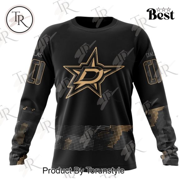 NHL Dallas Stars Personalized Military Appreciation Design Hoodie