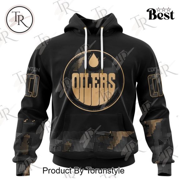 NHL Edmonton Oilers Personalized Military Appreciation Design Hoodie