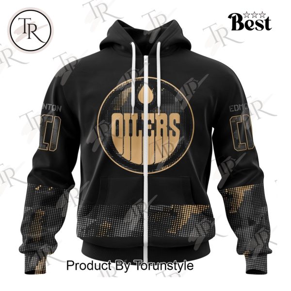 NHL Edmonton Oilers Personalized Military Appreciation Design Hoodie