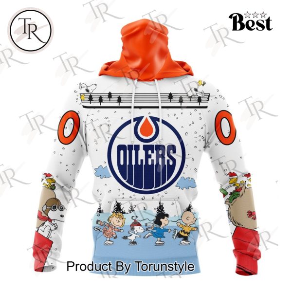 NHL Edmonton Oilers Special Peanuts Ice Skating Design Hoodie