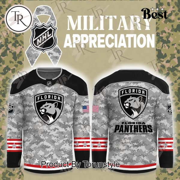 NHL Florida Panthers Arctic Camo 2024 Salute to Service Club Hockey Jersey