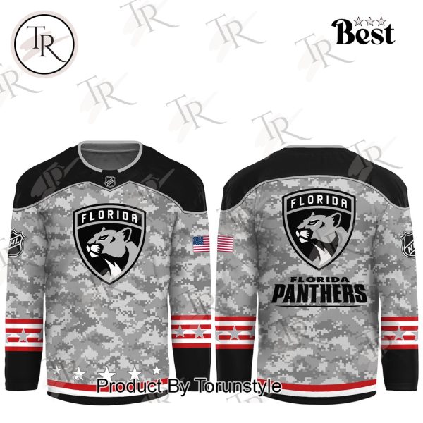 NHL Florida Panthers Arctic Camo 2024 Salute to Service Club Hockey Jersey