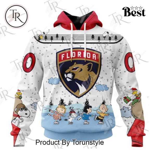 NHL Florida Panthers Special Peanuts Ice Skating Design Hoodie