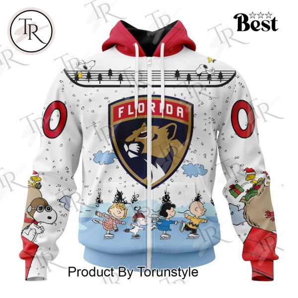 NHL Florida Panthers Special Peanuts Ice Skating Design Hoodie