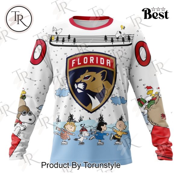 NHL Florida Panthers Special Peanuts Ice Skating Design Hoodie