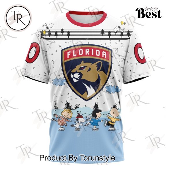 NHL Florida Panthers Special Peanuts Ice Skating Design Hoodie