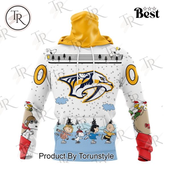 NHL Nashville Predators Special Peanuts Ice Skating Design Hoodie