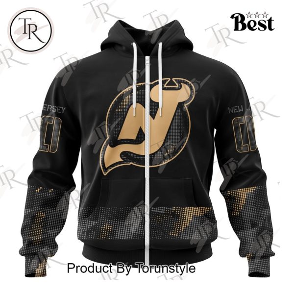 NHL New Jersey Devils Personalized Military Appreciation Design Hoodie