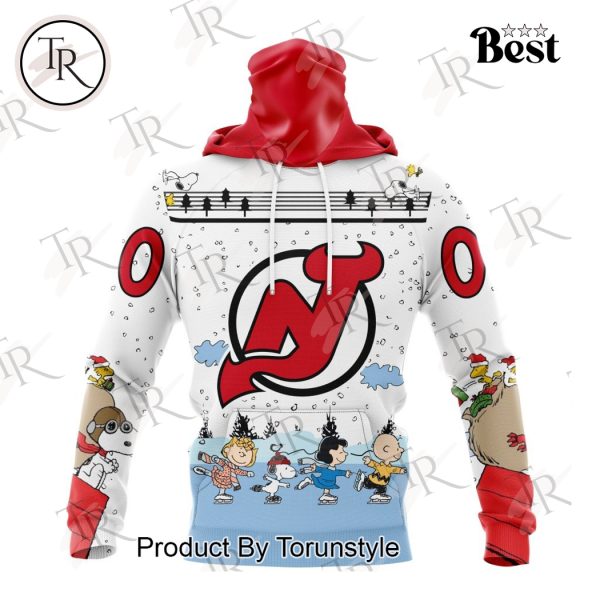 NHL New Jersey Devils Special Peanuts Ice Skating Design Hoodie