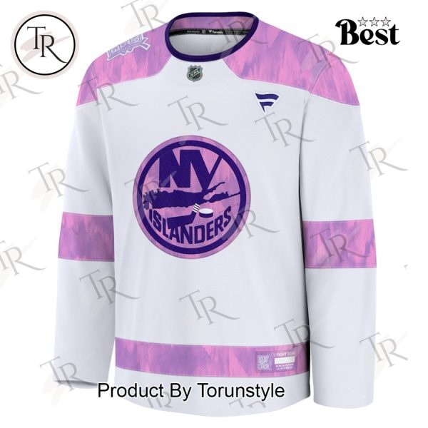 NHL New York Islanders 2024 Hockey Fights Cancer Practice Jersey – White