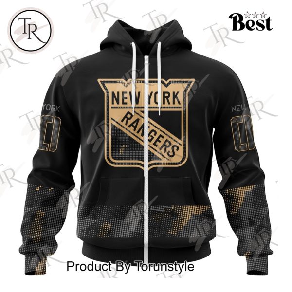 NHL New York Rangers Personalized Military Appreciation Design Hoodie