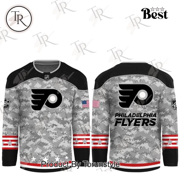 NHL Philadelphia Flyers Arctic Camo 2024 Salute to Service Club Hockey Jersey