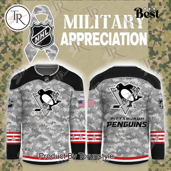 NHL Pittsburgh Penguins Arctic Camo 2024 Salute to Service Club Hockey Jersey