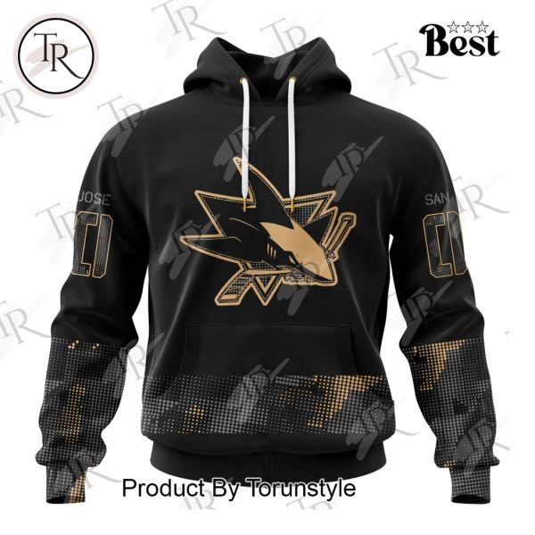 NHL San Jose Sharks Personalized Military Appreciation Design Hoodie