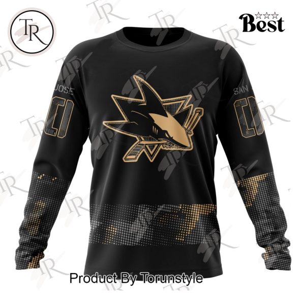 NHL San Jose Sharks Personalized Military Appreciation Design Hoodie