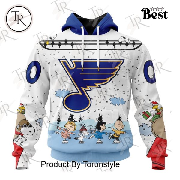 NHL St. Louis Blues Special Peanuts Ice Skating Design Hoodie