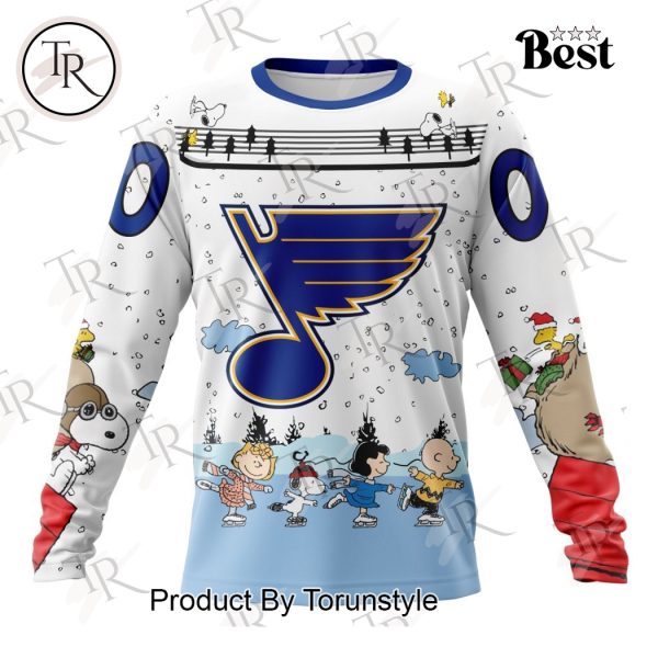 NHL St. Louis Blues Special Peanuts Ice Skating Design Hoodie