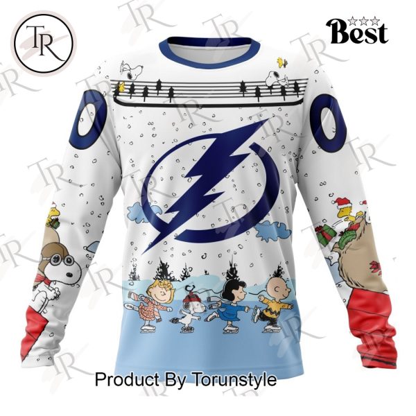 NHL Tampa Bay Lightning Special Peanuts Ice Skating Design Hoodie