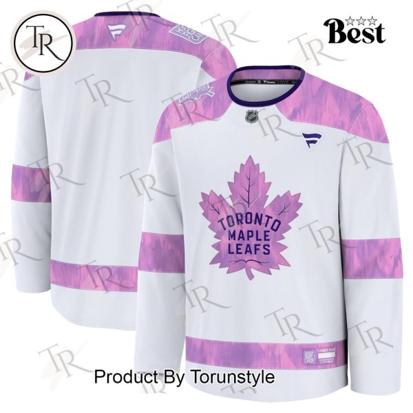 NHL Toronto Maple Leafs 2024 Hockey Fights Cancer Practice Jersey – White