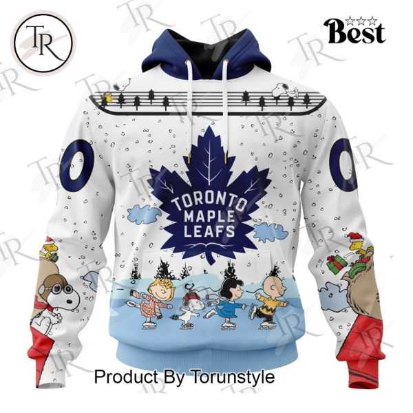 NHL Toronto Maple Leafs Special Peanuts Ice Skating Design Hoodie