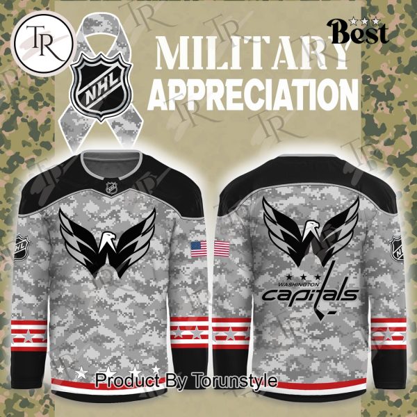 NHL Washington Capitals Arctic Camo 2024 Salute to Service Club Hockey Jersey