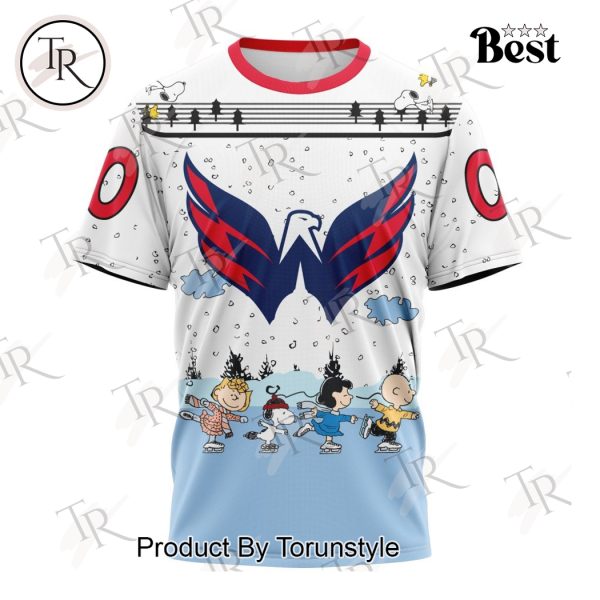 NHL Washington Capitals Special Peanuts Ice Skating Design Hoodie