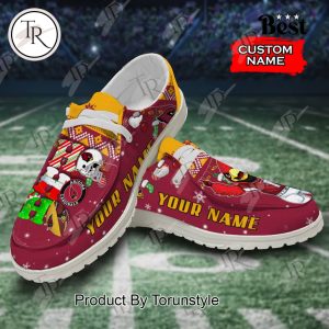 NFL Arizona Cardinals Ho Ho Ho Christmas Custom Name Hey Dude Shoes