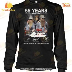 55 Years 1969-2024 ZZ Top Signature Thank You For The Memories Unisex T-Shirt