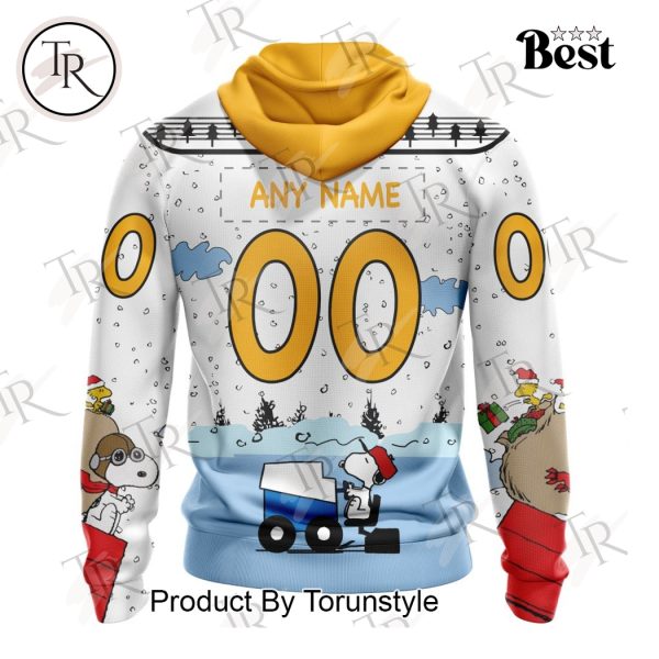 NHL Nashville Predators Special Peanuts Ice Skating Design Hoodie