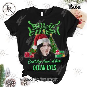 Billie Eilish Can’t Stop Starin’ At Those Ocean Eyes Christmas Pajamas Set