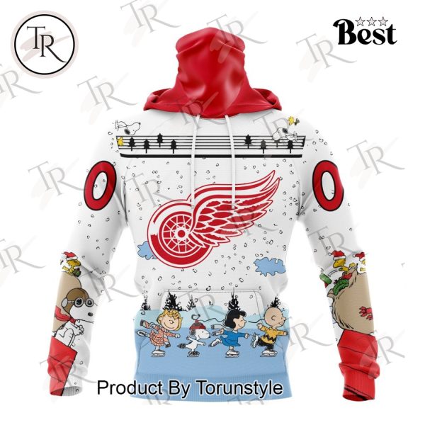 NHL Detroit Red Wings Special Peanuts Ice Skating Design Hoodie