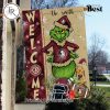 NCAA Georgia Bulldogs Football Grinch Welcome Christmas Garden Flag – Custom Name