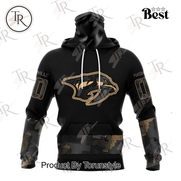 NHL Nashville Predators Personalized Military Appreciation Design Hoodie