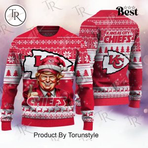 Kansas City Chiefs Christmas Donald Trump Knitted Sweater