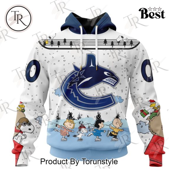 NHL Vancouver Canucks Special Peanuts Ice Skating Design Hoodie